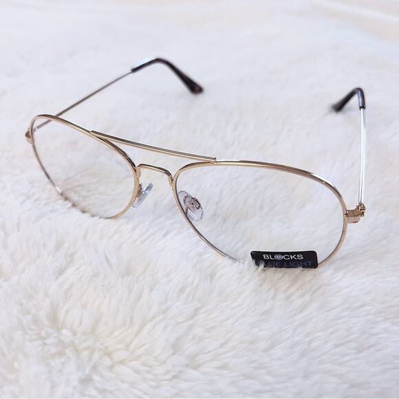 Noelle Gold Blue Light Glasses - Picture 8 of 12